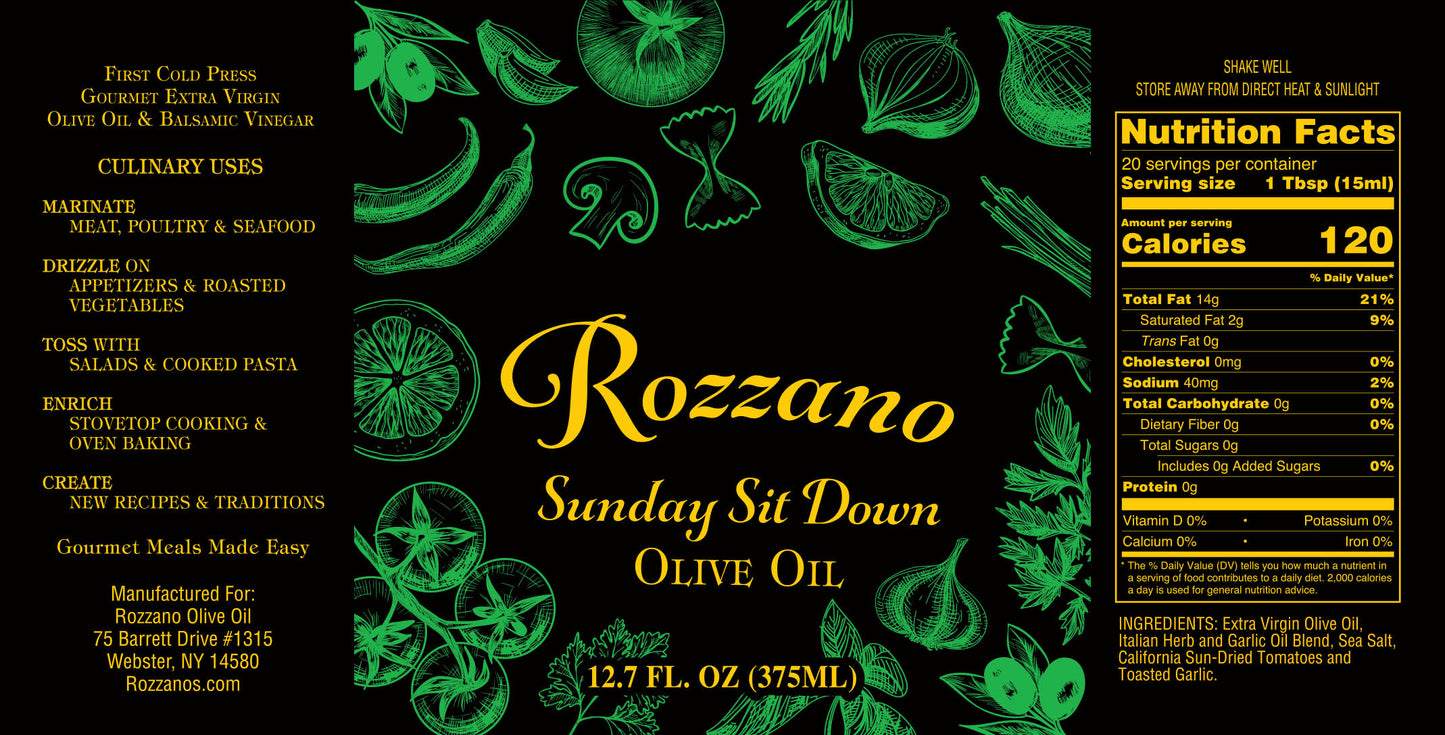 Sunday Sit Down Olive Oil
